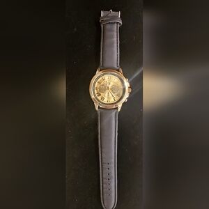 Gold and Black Charles Raymond Mens Watch